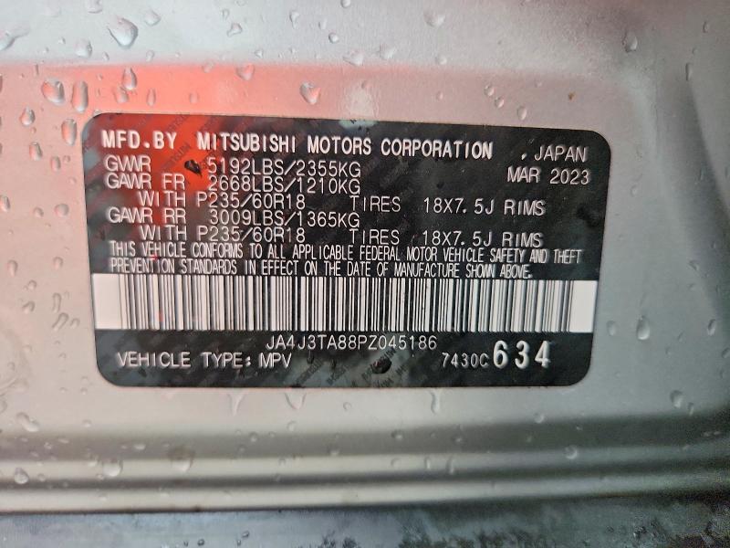 Aukcja sprzedaży 2023 Mitsubishi Outlander, vin: JA4J3TA88PZ045186, numer aukcji: 62923686