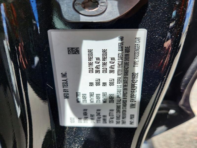 Продажа на аукционе авто 2023 Tesla Model 3, vin: 5YJ3E1EA3PF431692, номер лота: 60890246
