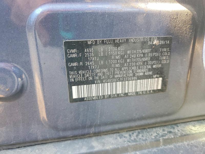 Aukcja sprzedaży 2015 Subaru Outback, vin: 4S4BSBFC7F3236986, numer aukcji: 59232646