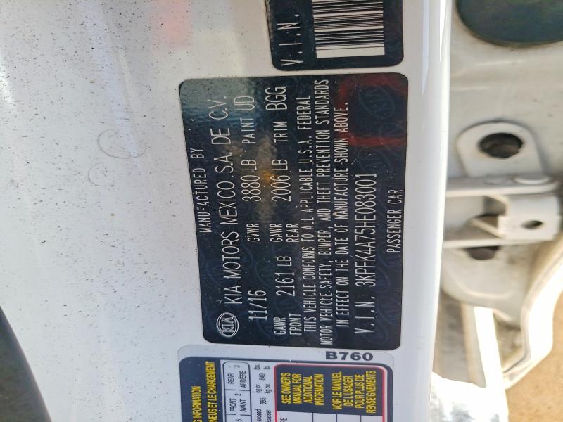 62406366 :رقم المزاد ، 3KPFK4A75HE083001 vin ، 2017 Kia Forte مزاد بيع