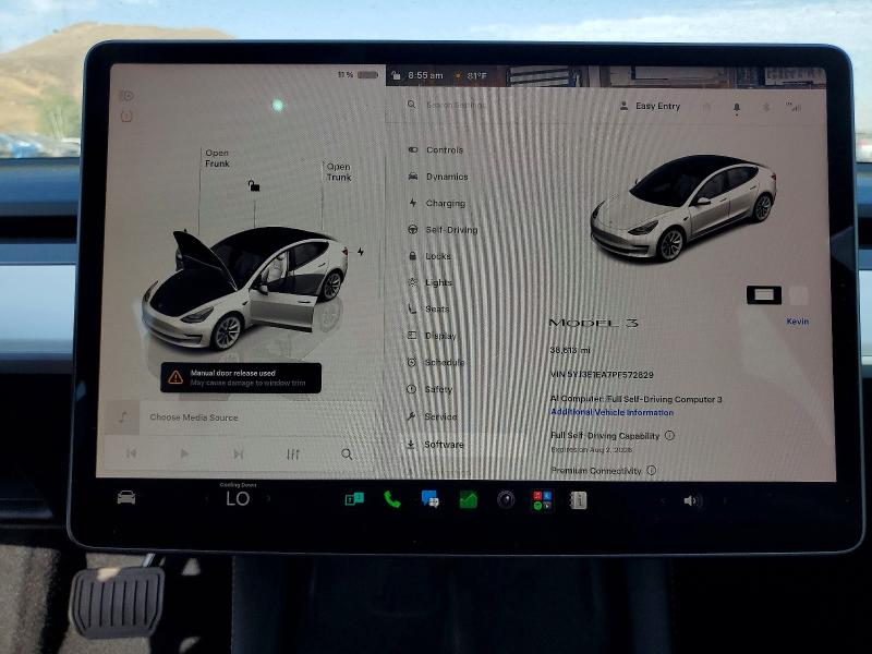 Продаж на аукціоні авто 2023 Tesla Model 3, vin: 5YJ3E1EA7PF572829, номер лоту: 61558716