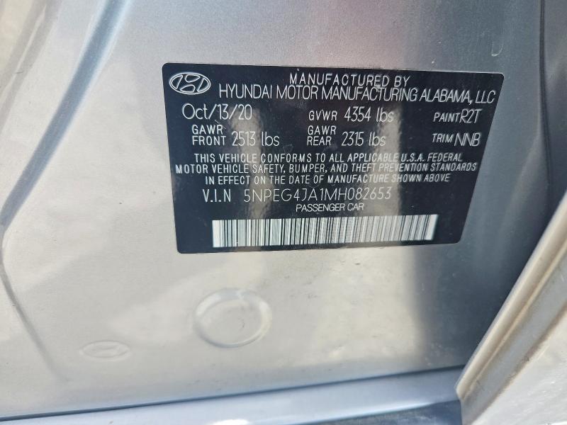 Продаж на аукціоні авто 2021 Hyundai Sonata, vin: 5NPEG4JA1MH082653, номер лоту: 61041326