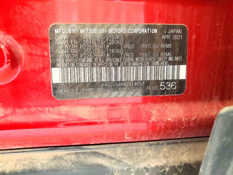Продажа на аукционе авто 2022 Mitsubishi Eclipse Cross, vin: JA4ATVAA4NZ014657, номер лота: 60049556