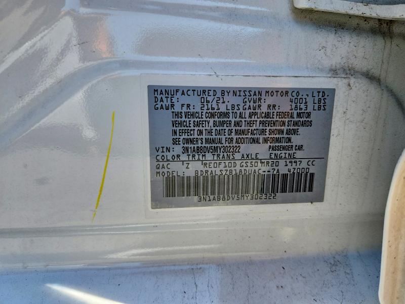 Продажа на аукционе авто 2021 Nissan Sentra, vin: 3N1AB8DV5MY302322, номер лота: 61353336