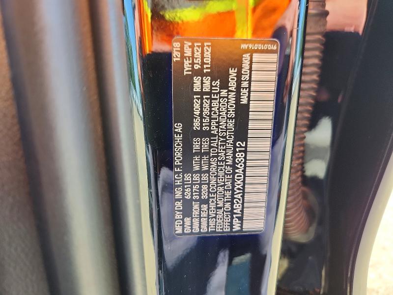 2019 Porsche Cayenne მანქანა იყიდება აუქციონზე, vin: WP1AB2AYXKDA63812, აუქციონის ნომერი: 61800206