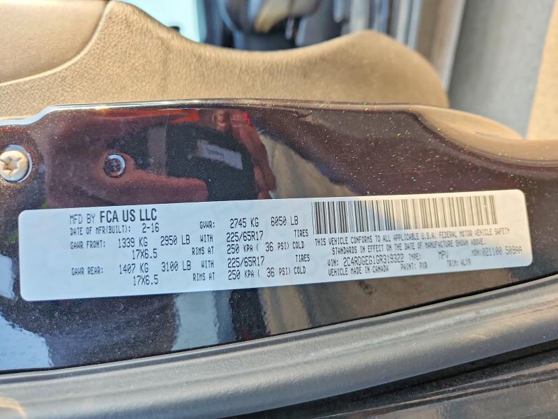 Продажа на аукционе авто 2016 Dodge Grand Caravan, vin: 2C4RDGEG1GR319322, номер лота: 61718936