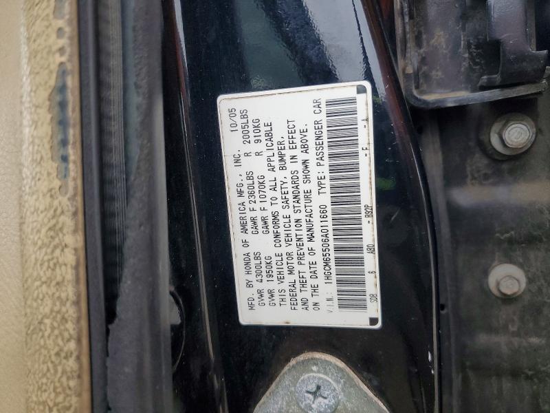 Продажа на аукционе авто 2006 Honda Accord, vin: 1HGCM65506A011660, номер лота: 61971526