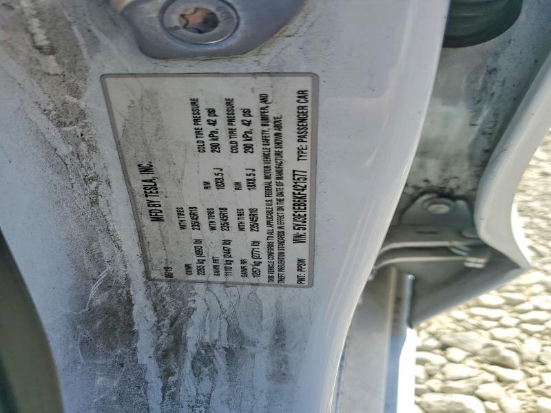 59247746 :رقم المزاد ، 5YJ3E1EB6KF421577 vin ، 2019 Tesla Model 3 مزاد بيع