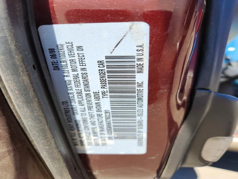 63390126 :رقم المزاد ، 4S3BG6856X7602281 vin ، 1999 Subaru Legacy مزاد بيع