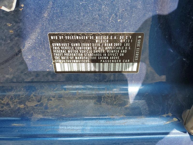 Продажа на аукционе авто 2021 Volkswagen Golf, vin: 3VWG57AU3MM013285, номер лота: 62116906