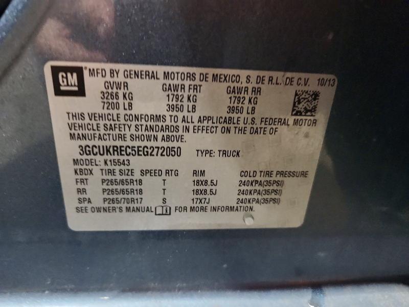 Продаж на аукціоні авто 2014 Chevrolet Silverado, vin: 3GCUKREC5EG272050, номер лоту: 59681366