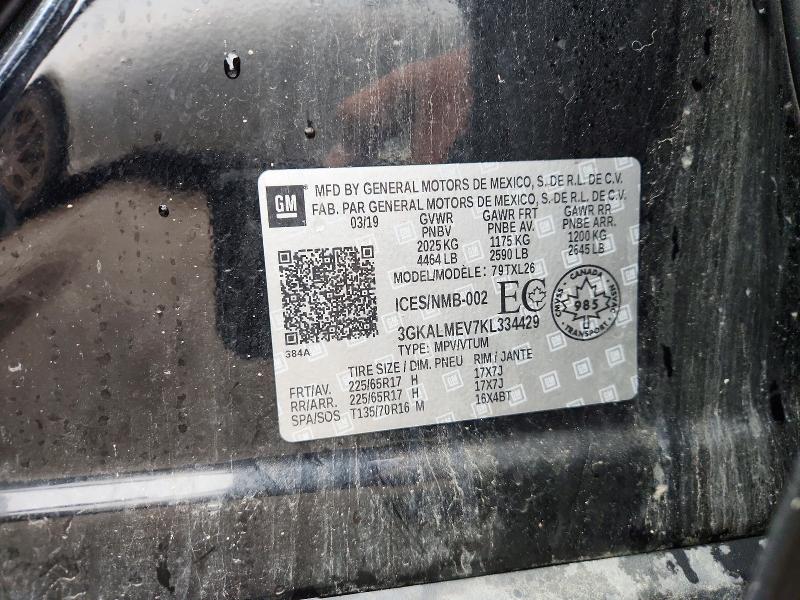 60959716 :رقم المزاد ، 3GKALMEV7KL334429 vin ، 2019 Gmc Terrain مزاد بيع