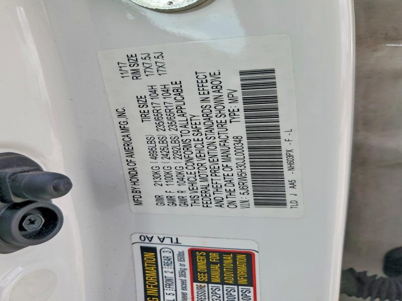 Продаж на аукціоні авто 2018 Honda Cr-v, vin: 5J6RW5H30JL000348, номер лоту: 62647216