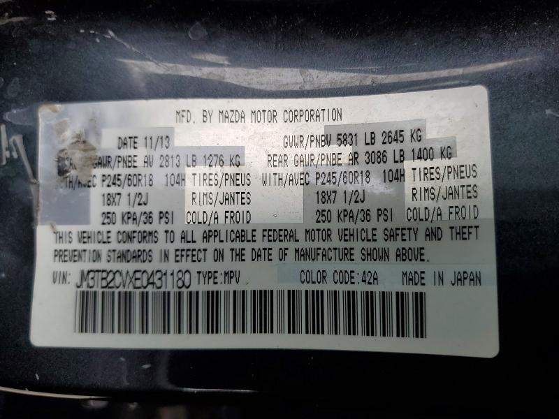 Aukcja sprzedaży 2014 Mazda Cx-9, vin: JM3TB2CVXE0431180, numer aukcji: 59392946