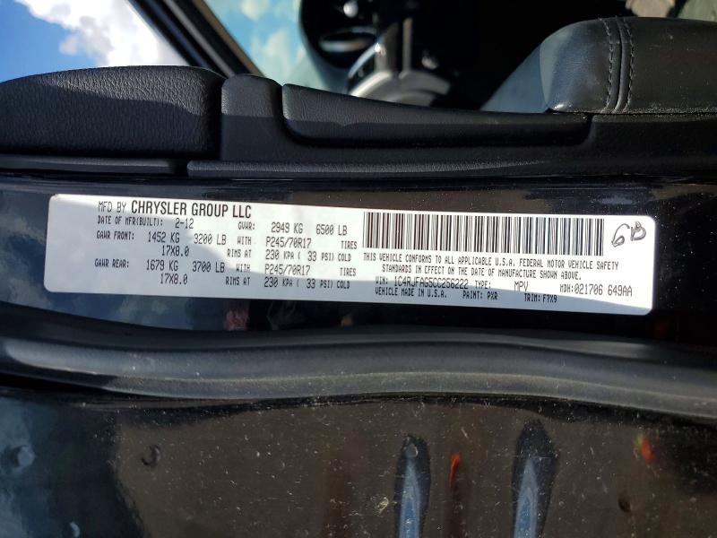 Aukcja sprzedaży 2012 Jeep Grand Cherokee, vin: 1C4RJFAG5CC256222, numer aukcji: 62043406