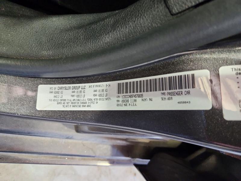 Продаж на аукціоні авто 2015 Chrysler 200, vin: 1C3CCCAB5FN576835, номер лоту: 60937236
