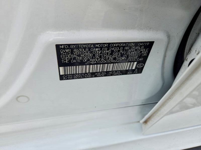 Продажа на аукционе авто 2019 Lexus Is, vin: JTHBA1D20K5096627, номер лота: 59653226