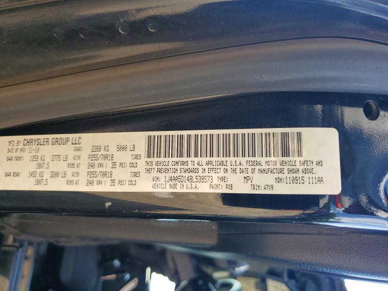 2011 Jeep Wrangler მანქანა იყიდება აუქციონზე, vin: 1J4AA5D14BL539573, აუქციონის ნომერი: 58521226