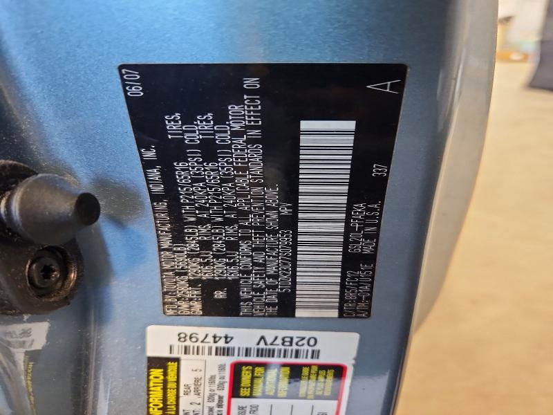 60374636 :رقم المزاد ، 5TDZK23C77S079953 vin ، 2007 Toyota Sienna مزاد بيع