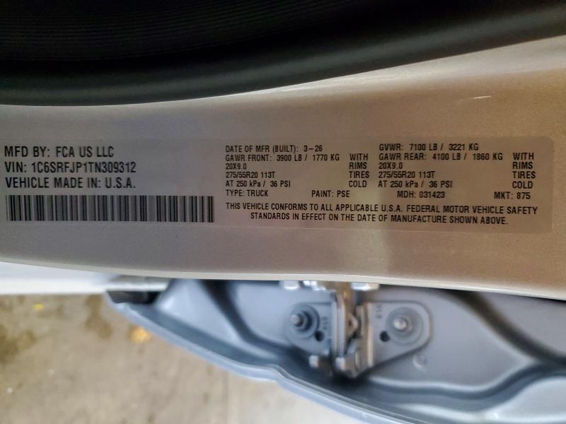 Продажа на аукционе авто 2026 Ram 1500, vin: 1C6SRFJP1TN309312, номер лота: 85771555