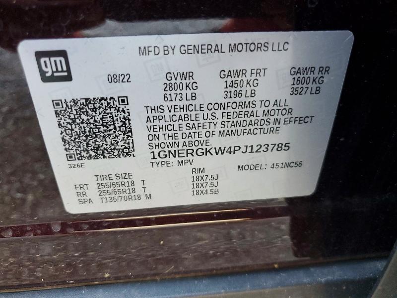 Aukcja sprzedaży 2023 Chevrolet Traverse, vin: 1GNERGKW4PJ123785, numer aukcji: 61914076