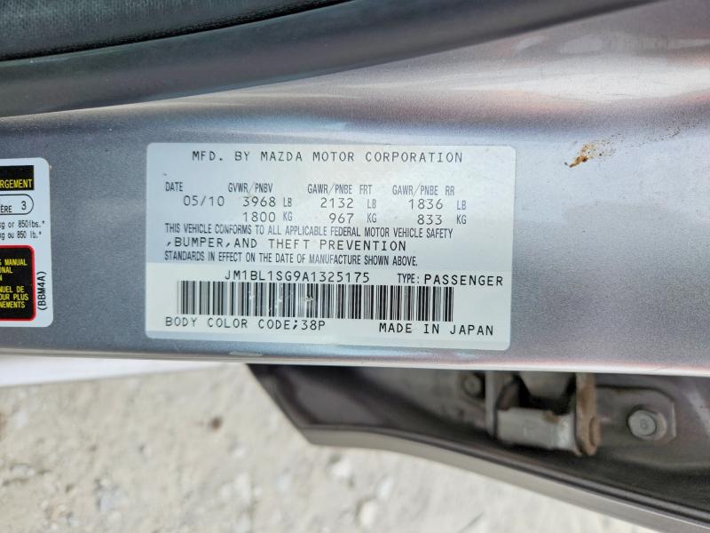 Aukcja sprzedaży 2010 Mazda 3, vin: JM1BL1SG9A1325175, numer aukcji: 61325856
