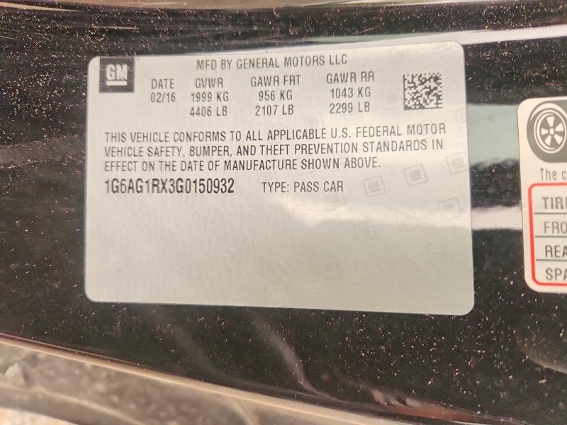 Продажа на аукционе авто 2016 Cadillac Ats, vin: 1G6AG1RX3G0150932, номер лота: 61039946