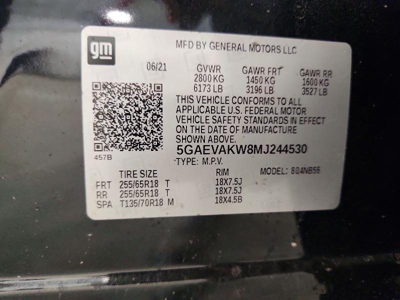 Продажа на аукционе авто 2021 Buick Enclave, vin: 5GAEVAKW8MJ244530, номер лота: 59264396