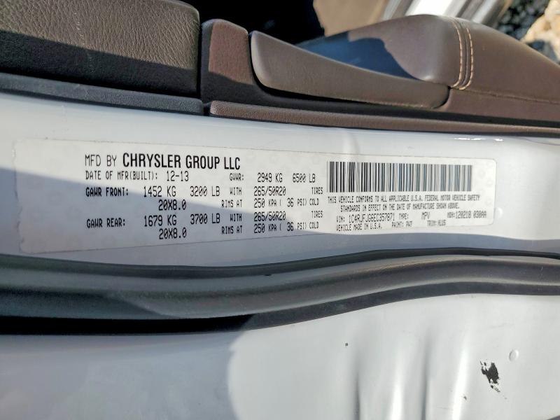 59665556 :رقم المزاد ، 1C4RJFJG6EC357871 vin ، 2014 Jeep Grand Cherokee مزاد بيع