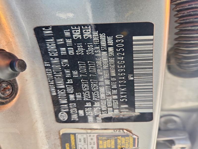 60085536 :رقم المزاد ، 5XYKT3A69EG425030 vin ، 2014 Kia Sorento مزاد بيع
