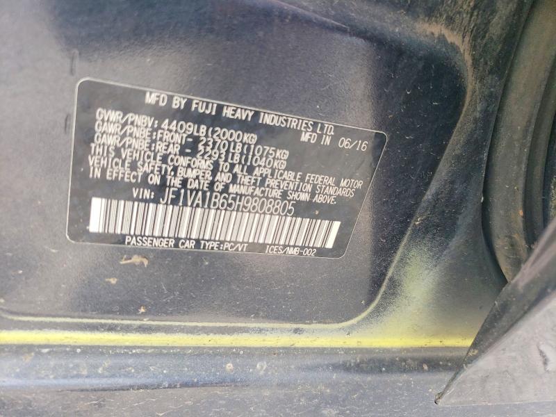 Продажа на аукционе авто 2017 Subaru Wrx, vin: JF1VA1B65H9808805, номер лота: 61996786