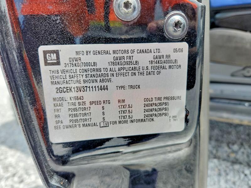 Продаж на аукціоні авто 2007 Chevrolet Silverado, vin: 2GCEK13V371111444, номер лоту: 62311236