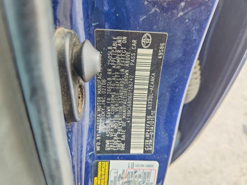 Продажа на аукционе авто 2006 Toyota Avalon, vin: 4T1BK36B06U126742, номер лота: 63254646