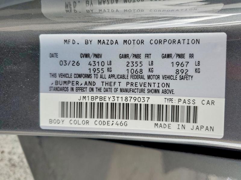 Продаж на аукціоні авто 2026 Mazda 3, vin: JM1BPBEY3T1879037, номер лоту: 61519166