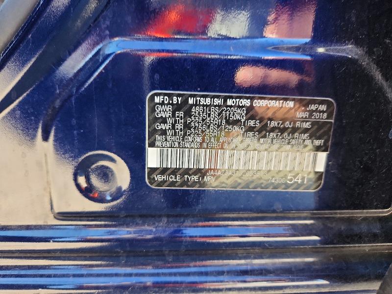 61799796 :رقم المزاد ، JA4AZ3A31JZ053513 vin ، 2018 Mitsubishi Outlander مزاد بيع