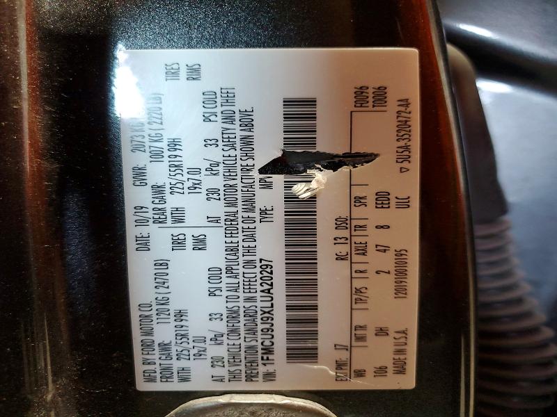 Продажа на аукционе авто 2020 Ford Escape, vin: 1FMCU9J9XLUA20297, номер лота: 61303526