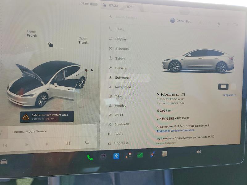 60186716 :رقم المزاد ، 5YJ3E1EBXRF730432 vin ، 2024 Tesla Model 3 مزاد بيع