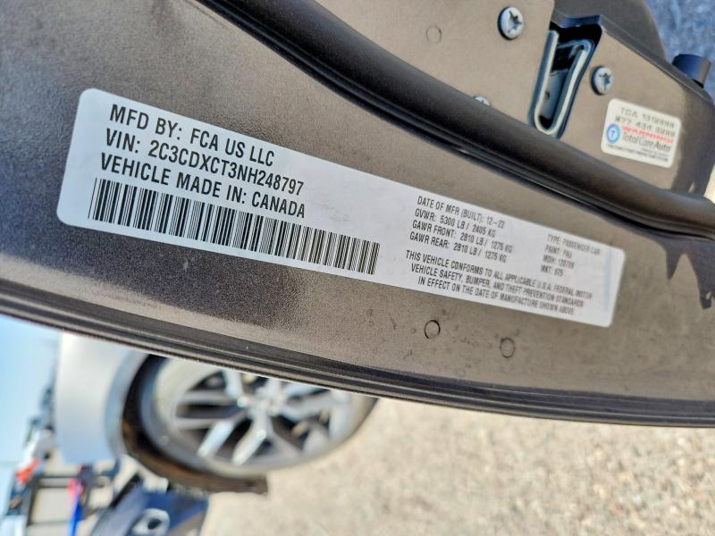 Продаж на аукціоні авто 2022 Dodge Charger, vin: 2C3CDXCT3NH248797, номер лоту: 60259196