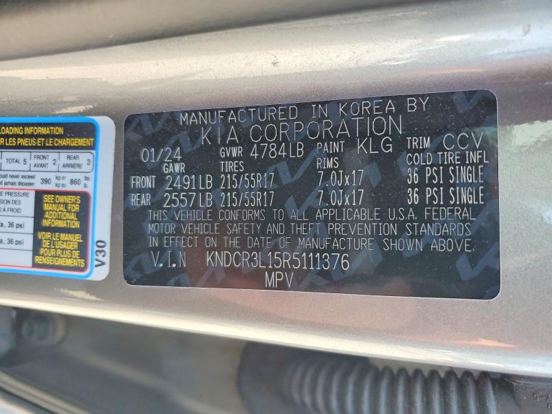 Продаж на аукціоні авто 2024 Kia Niro, vin: KNDCR3L15R5111376, номер лоту: 60016406
