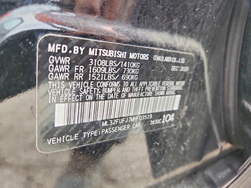 Продажа на аукционе авто 2021 Mitsubishi Mirage, vin: ML32FUFJ7MHF03519, номер лота: 59665676