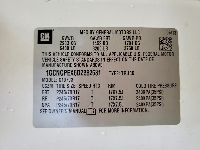 Продажа на аукционе авто 2013 Chevrolet Silverado, vin: 1GCNCPEX6DZ382631, номер лота: 63368016