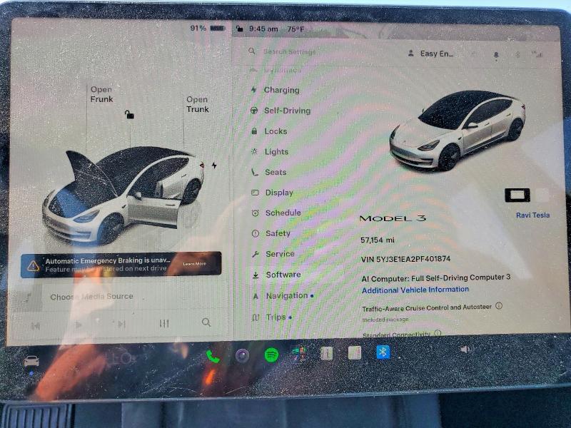 Продажа на аукционе авто 2023 Tesla Model 3, vin: 5YJ3E1EA2PF401874, номер лота: 63346326