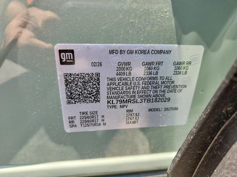 Продажа на аукционе авто 2026 Chevrolet Trailblazer, vin: KL79MRSL3TB182029, номер лота: 61213446