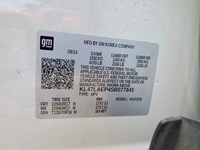 2025 Buick Envista მანქანა იყიდება აუქციონზე, vin: KL47LAEP4SB077845, აუქციონის ნომერი: 60612876
