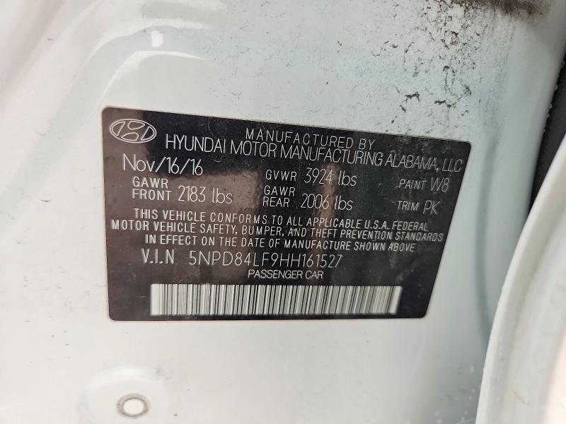 Продаж на аукціоні авто 2017 Hyundai Elantra, vin: 5NPD84LF9HH161527, номер лоту: 62209526