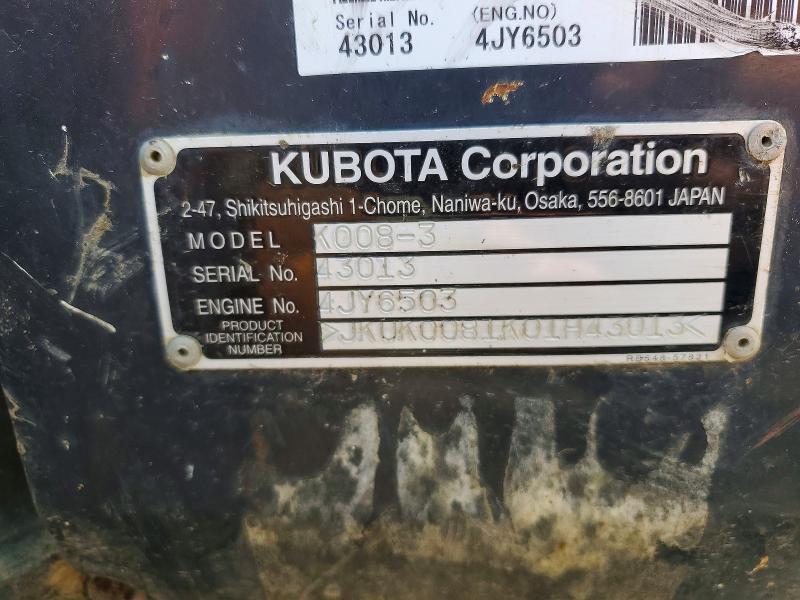 Продаж на аукціоні авто 2019 Kubota Construction Equipment, vin: JKUK0081K01H43013, номер лоту: 58910666