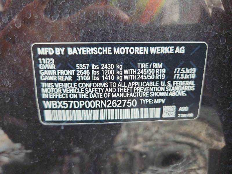 Aukcja sprzedaży 2024 Bmw X3, vin: WBX57DP00RN262750, numer aukcji: 60036706