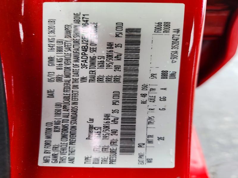 2014 Ford Fiesta მანქანა იყიდება აუქციონზე, vin: 3FADP4BJ2EM106471, აუქციონის ნომერი: 59746956