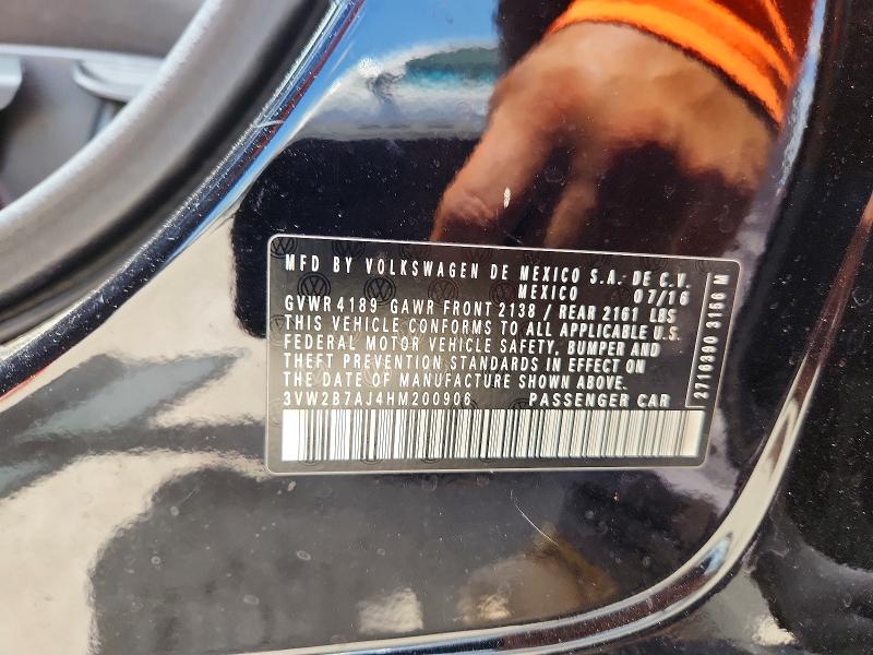 56192066 :رقم المزاد ، 3VW2B7AJ4HM200906 vin ، 2017 Volkswagen Jetta مزاد بيع