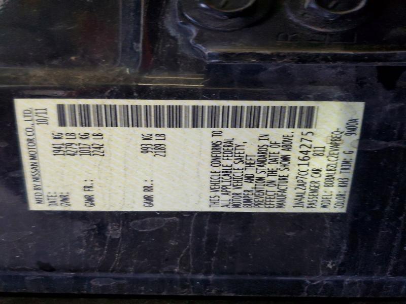 62765896 :رقم المزاد ، 1N4AL2AP7CC164275 vin ، 2012 Nissan Altima مزاد بيع